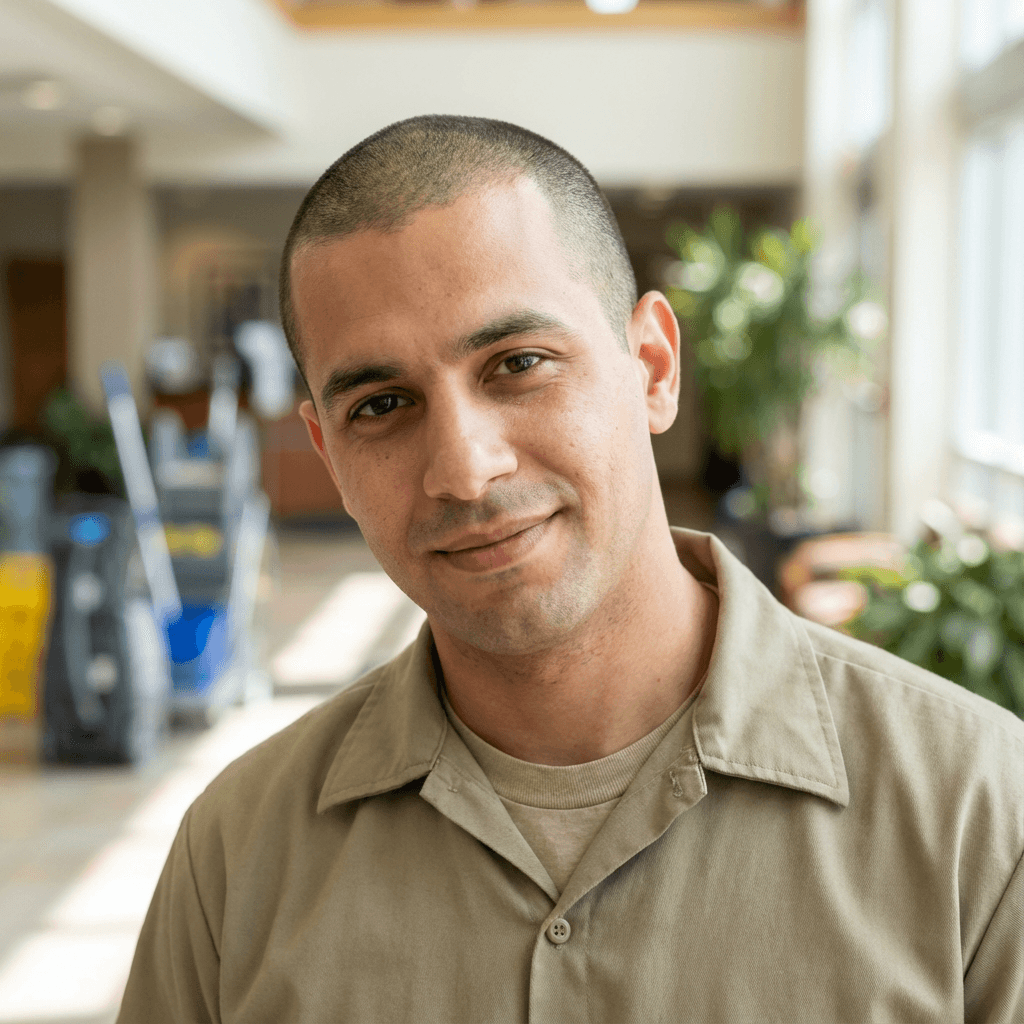 Masonry contractor in his 30s at a residential job site